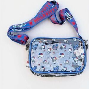 NWT LA Dodgers Hello Kitty Clear bag Crossbody Official Product of the MLB